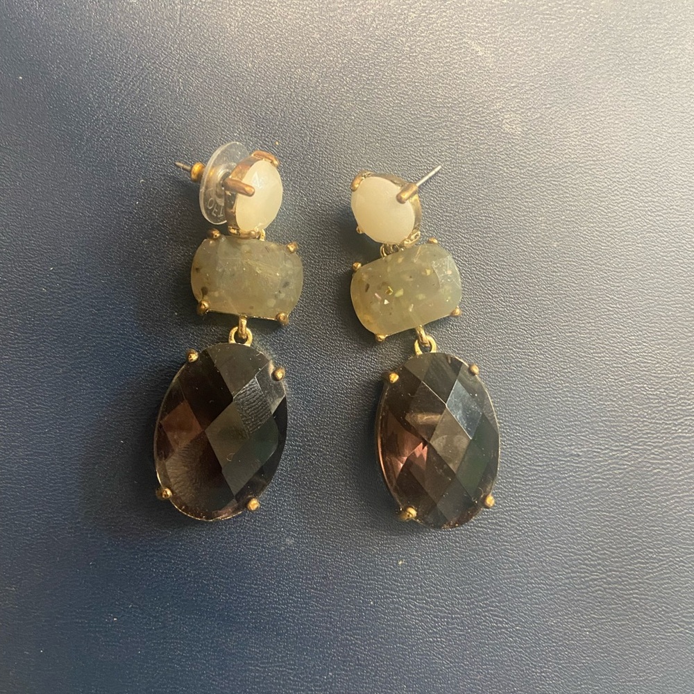 LOFT Gold and Black Modern Earrings